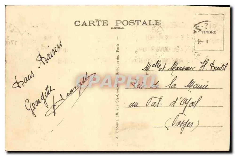 Paryż — Katedra Notre-Dame i Parvis — nieznany wydawca, nr 66 - Rewers