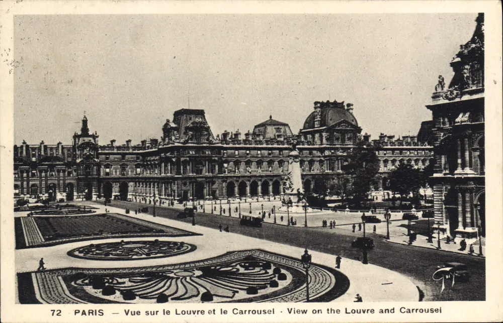 Paris — Ansicht des Louvre und des Carrousel — 72 - Vorderseite