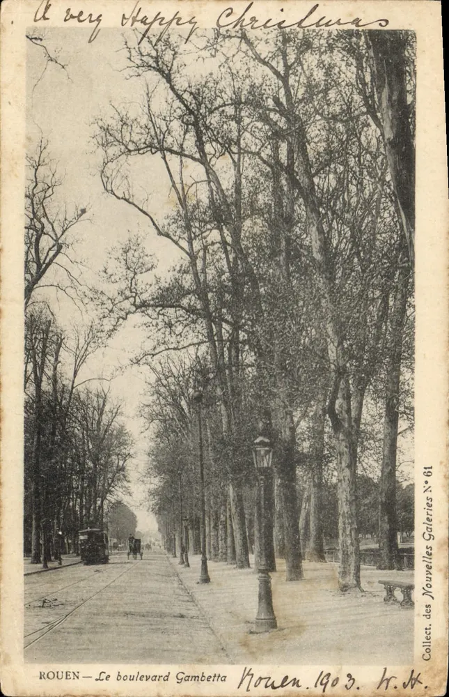 Rouen — O Boulevard Gambetta — Coleção das Novas Galerias N° 61 - Frente