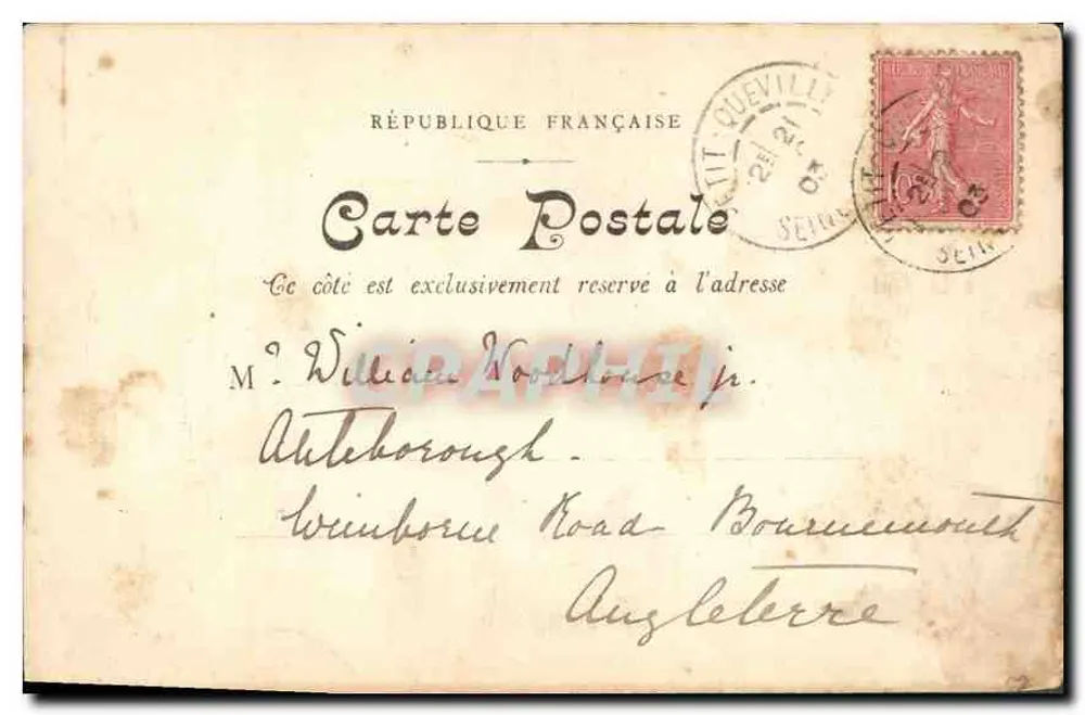 Rouen — O Boulevard Gambetta — Coleção das Novas Galerias N° 61 - Verso