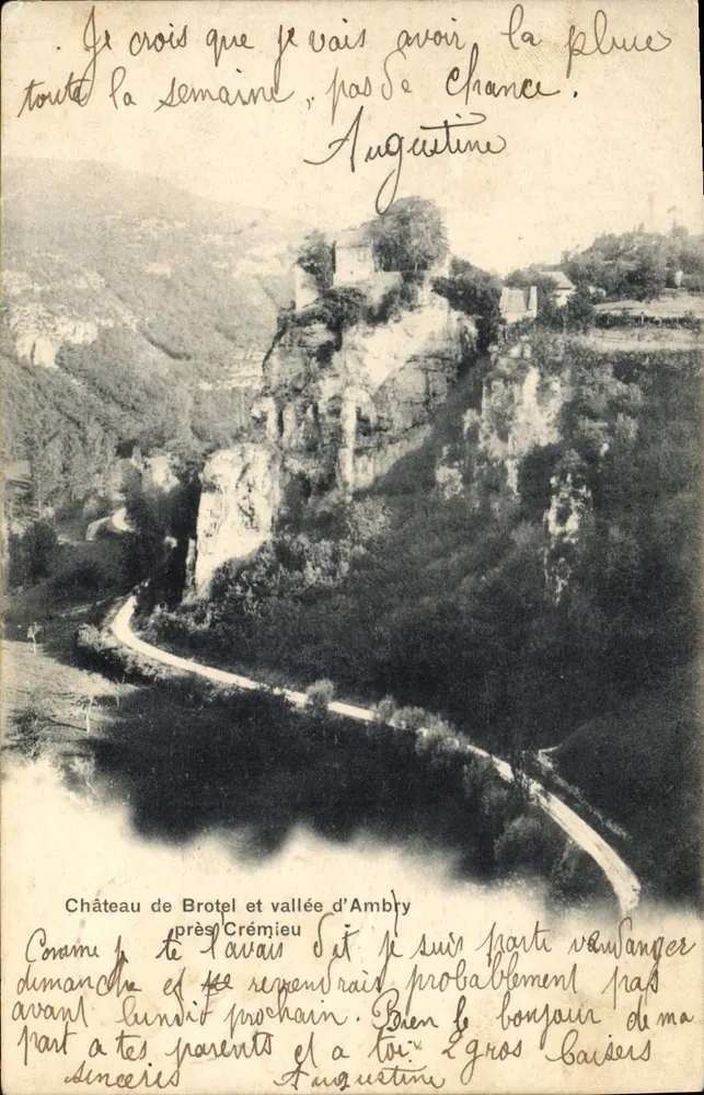 Castelo de Brotel e vale de Ambry perto de Crémieu — editor não visível, número de série ilegível - Frente