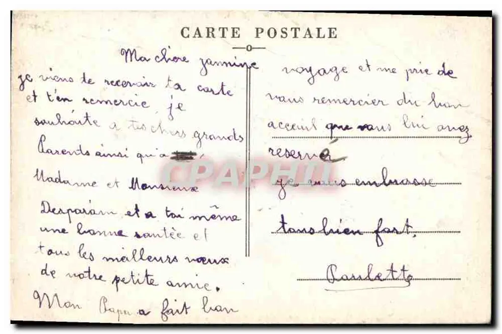 Paisagem invernal — mulher carregando baldes — texto 'Bom Ano' — editor desconhecido - Verso