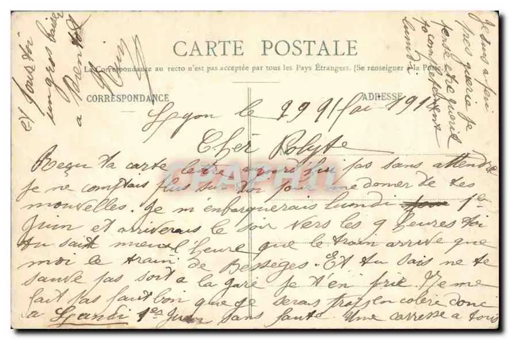 LYON. - Ponte da Universidade — editor LYONPHIL, n° 5661 - Verso