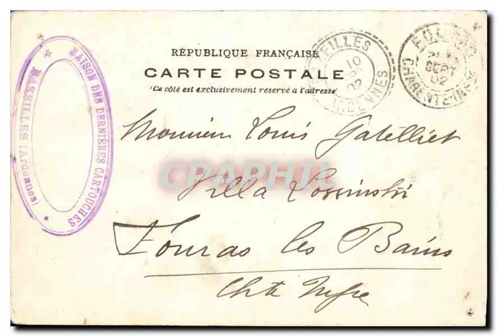 Bazeilles — A Cripta no cemitério — Rossillon, fot., via de Balan. E. Genin, editor, Sedan. - Verso