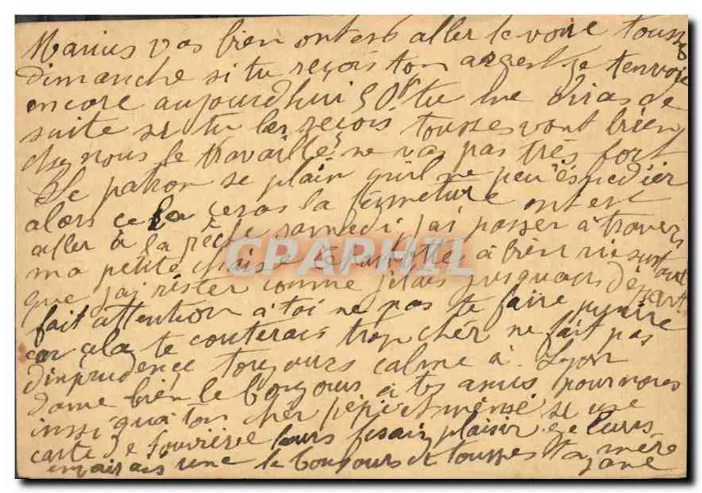 Lyon — Carte postal militar datada de 29 de julho de 1916 — F.M. (Federação Militar) - Verso