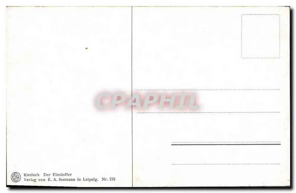 São Pedro — Estudo de pintura — Editor E. A. Seemann, Leipzig, n° 235 - Verso