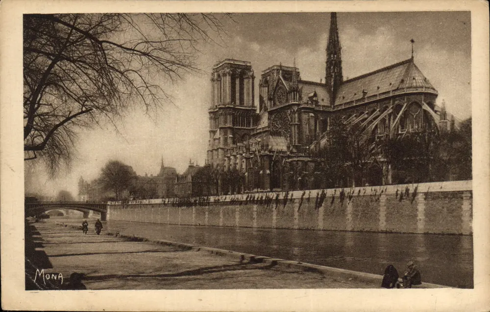 Notre-Dame von Paris — Aufnahme vom Pont de l'Archevêché — Verleger MONA - Vorderseite