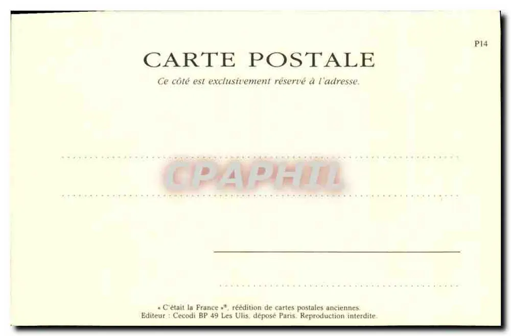 Os pequenos ofícios de Paris — O mercado de flores — V. P. Paris No. 51 - Verso