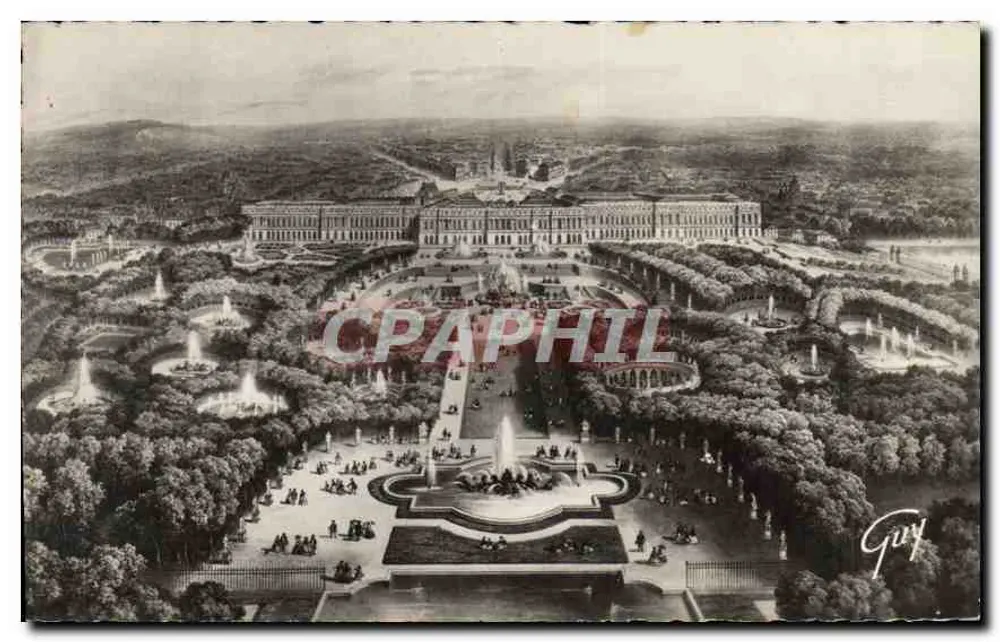Versailles — Allgemeiner Blick auf den Park und das Schloss — Guy, n°301 - Vorderseite