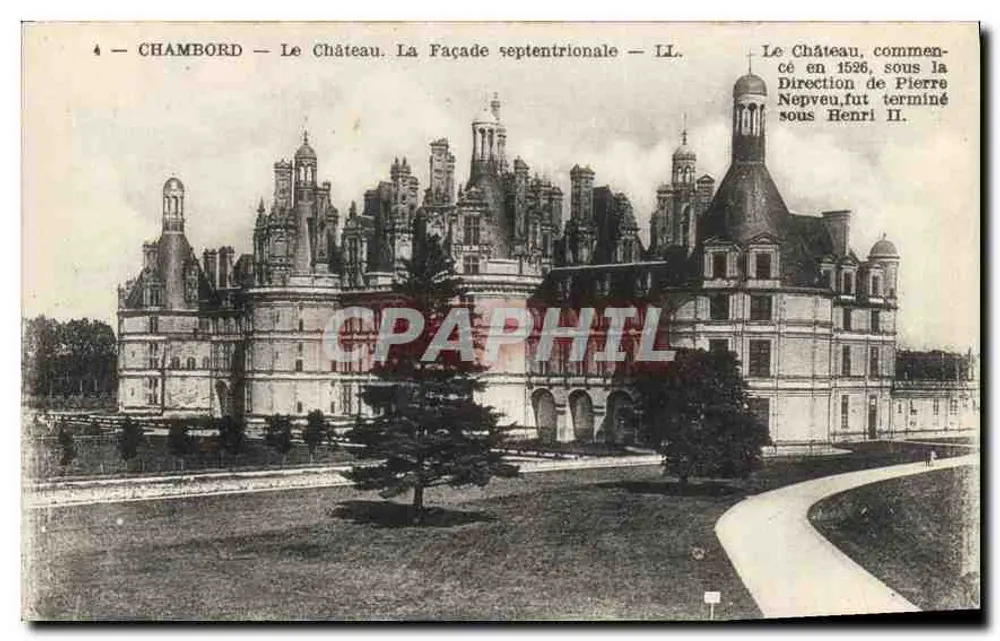 Chambord — Das Schloss. Die nördliche Fassade — LL. - Vorderseite