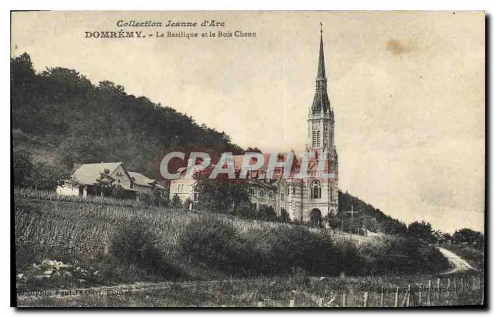 Domrémy — Die Basilika und der Bois Chenn — Jeanne d'Arc Sammlung - Vorderseite