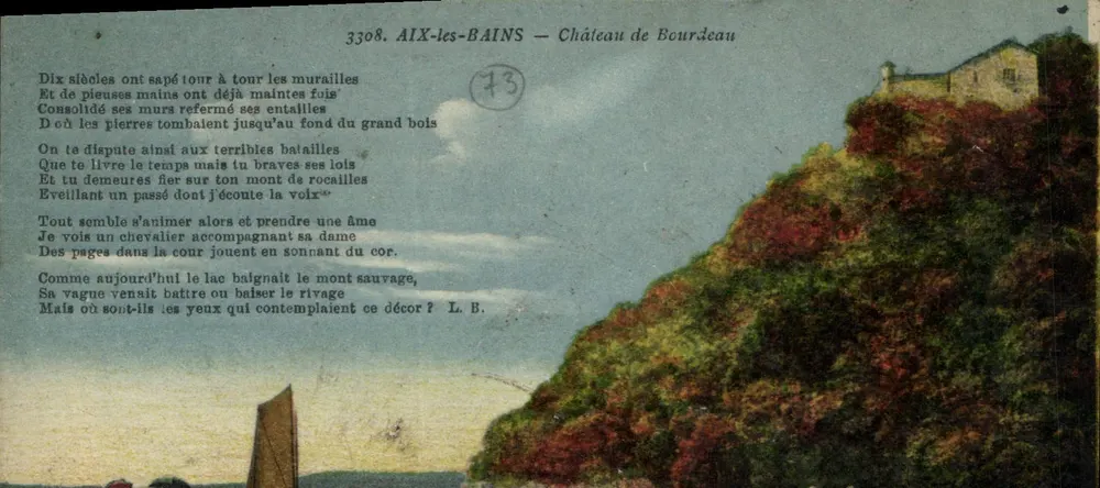AIX-les-BAINS — Zamek Bourdeau — Kolekcja 'LA PLUS BEAUX' n°139 - Awers