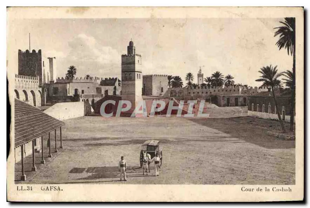 Hof der Kasbah — Gafsa — Verlag G.A.P. - 41 rue Lecclier - Paris (157) - Vorderseite