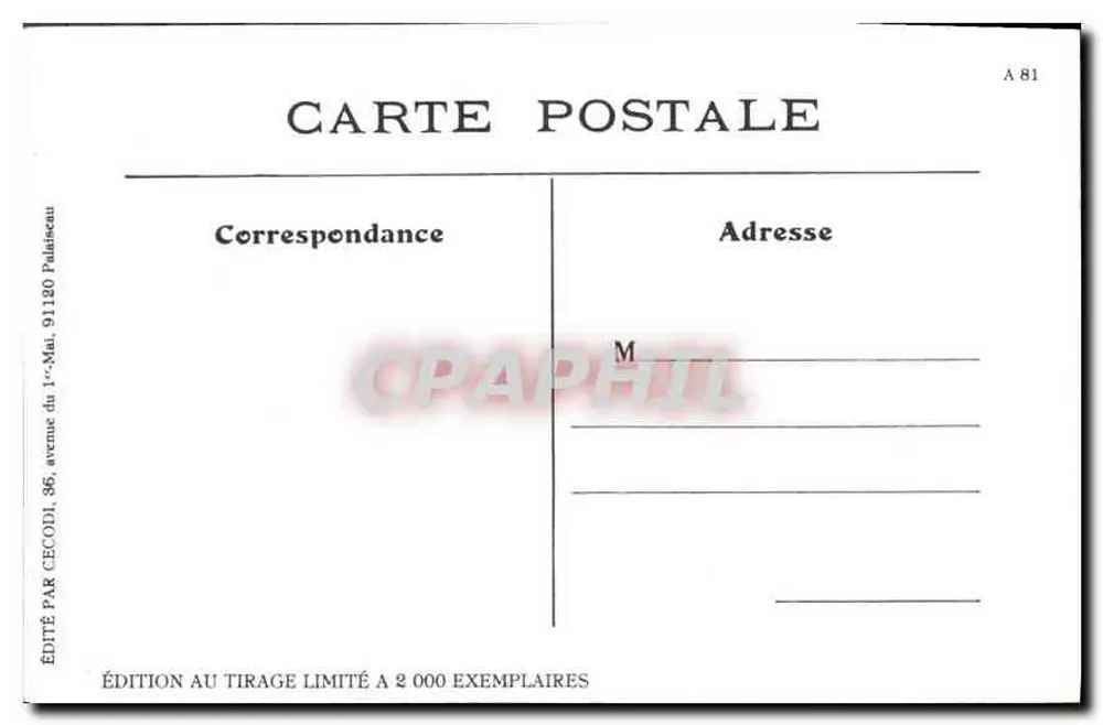 Auf den Champs-Élysées: Die Holzpferde — ND Phot. - Rückseite