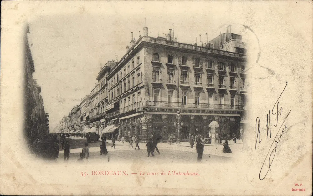 Bordeaux — O curso da Intendência — W. F. Déposé - Frente