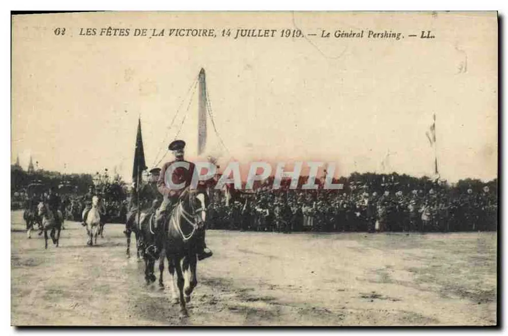 Siegesfeier, 14. Juli 1910 — General Pershing — LL. - Vorderseite