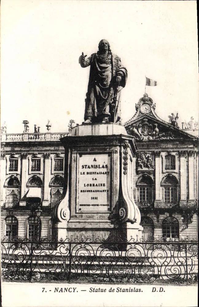 Nancy — Estátua de Stanislas. — D.D. - Frente