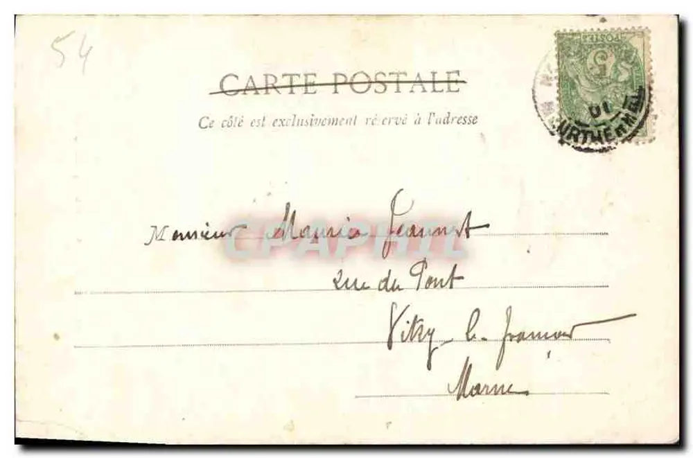 Nancy — Estátua de Joana d'Arc — Fototipo A. Bergeret & Cie, Nancy, n°18 - Verso