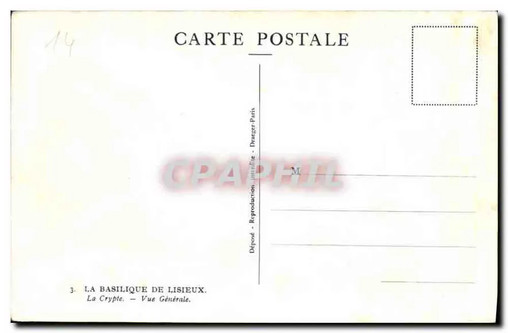 A Basílica de Lisieux — A Cripta — Vista Geral — Dräeger Paris - Verso