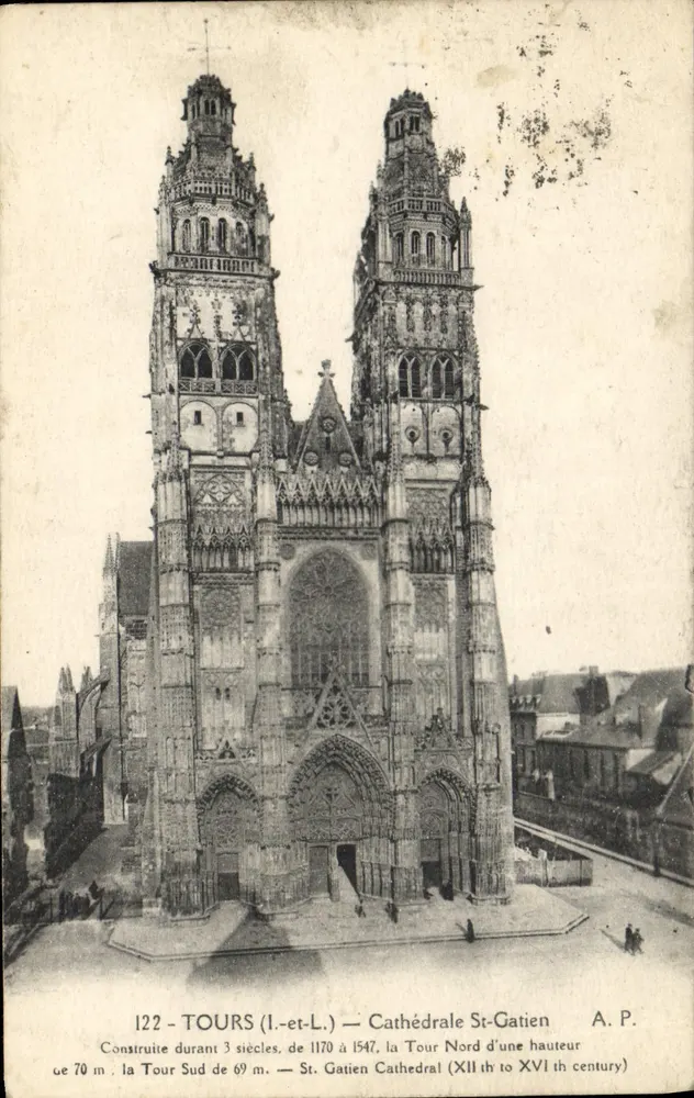 Tours (Loire-et-Loire) — Kathedrale Saint-Gatien — A.P. n°122 - Vorderseite
