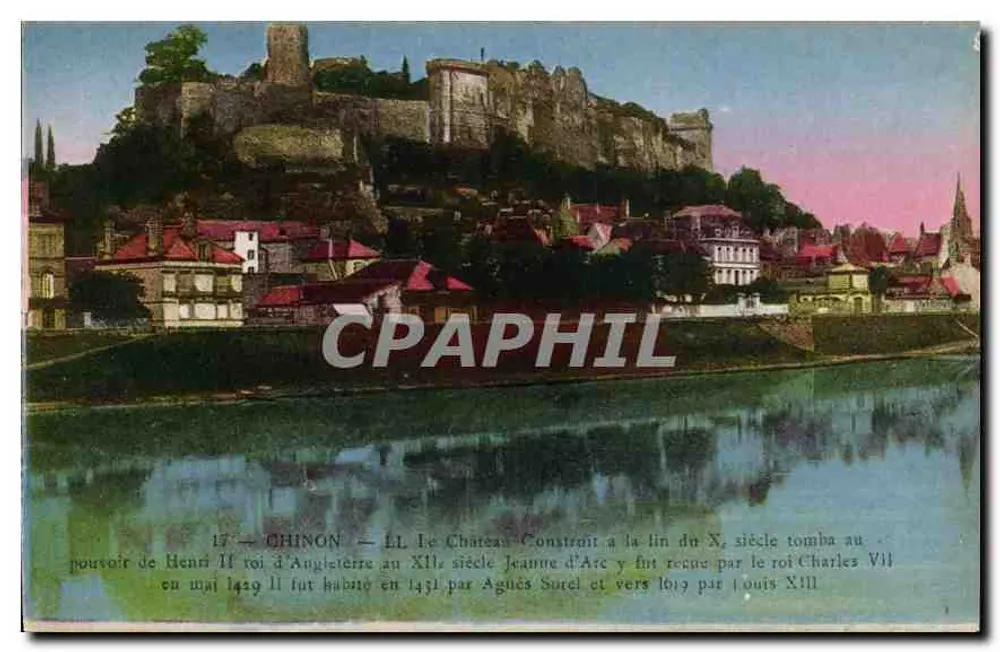 Chinon — O Castelo — Editor: R. Letellier, Paris - Frente