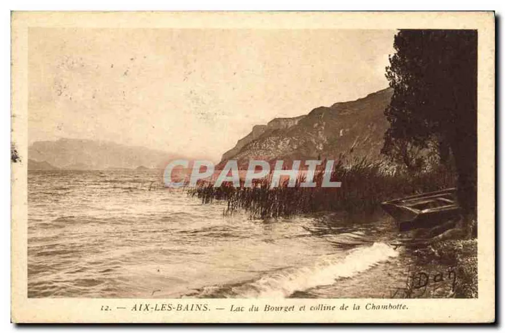 Aix-les-Bains — See von Bourget und Hügel von Chambotte — Les Beaux Livres - Vorderseite