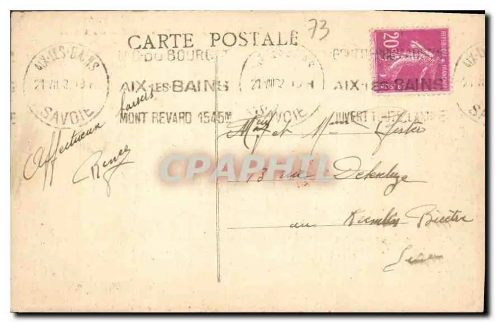 Haute-Côme e sua Abadia — A Savóia — n°624 — Fot. Combier-Nâcken - Verso