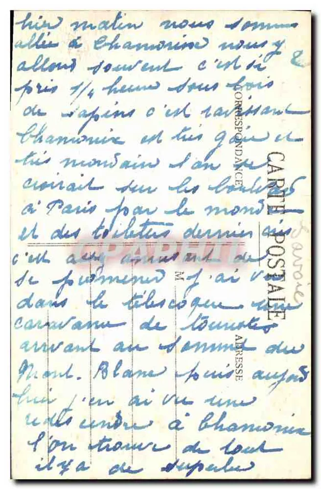 Pirâmides no Glacier des Bossons e o Dôme du Gouter — Aug. Goultier, fotógrafos-editores em Chamonix, n° 279 - Verso