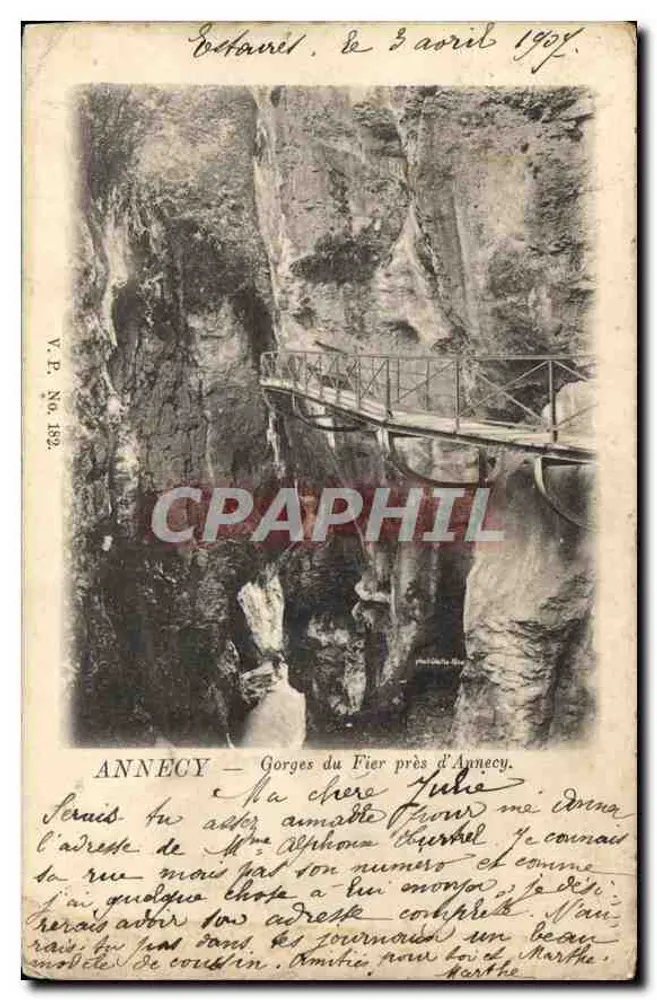 Fier Gorges in der Nähe von Annecy — Ansicht der Klippen und Brücke — Y.P. N° 182 - Vorderseite