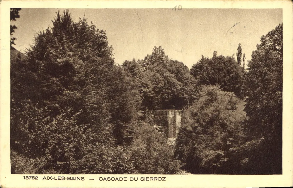 Aix-les-Bains — Cascata do Sierroz — Braun & Cie, imp. Édit. Withouse-Domath - Frente