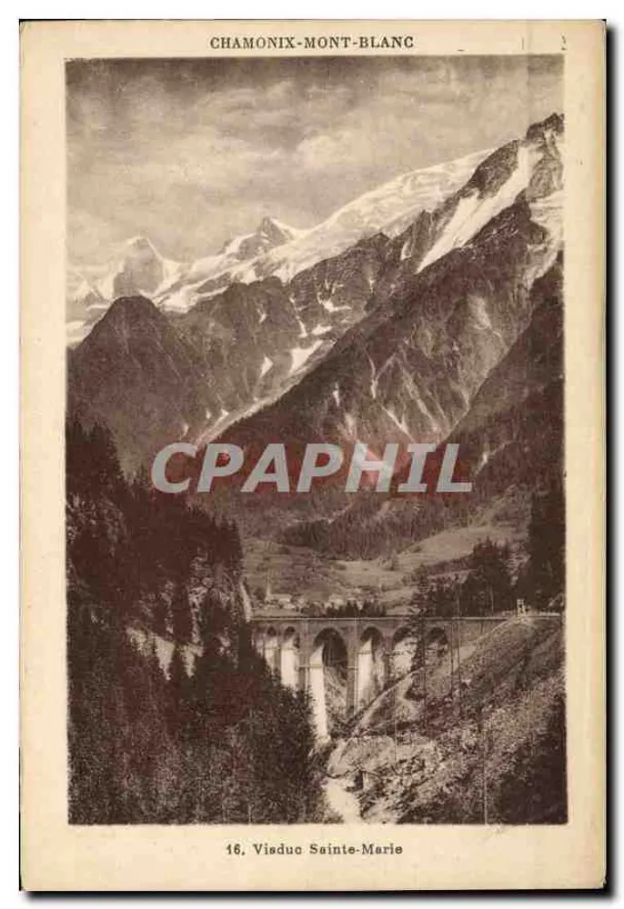 Chamonix-Mont-Blanc — Vista do Viaduto Sainte-Marie — G. Tairraz fot.édit. - Frente