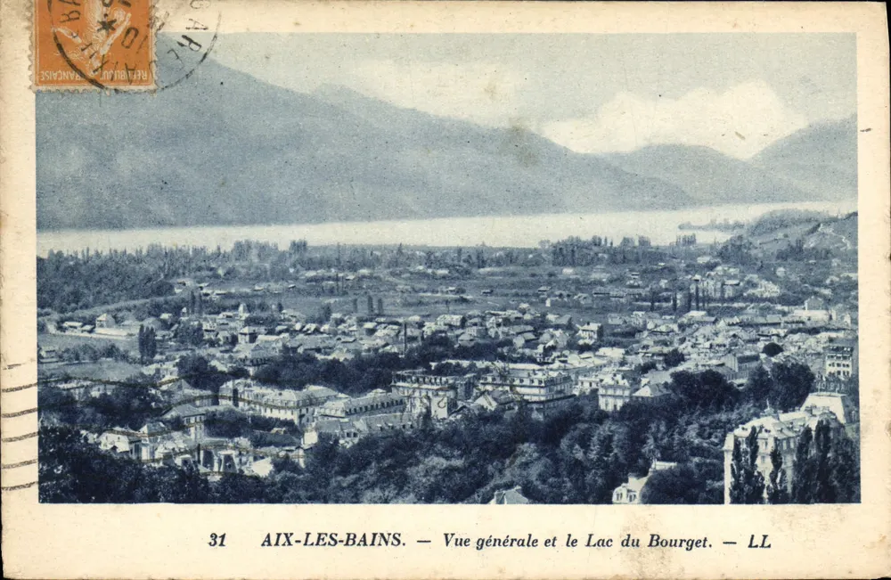 Aix-les-Bains — Vista geral e Lago do Bourget — LL - Frente