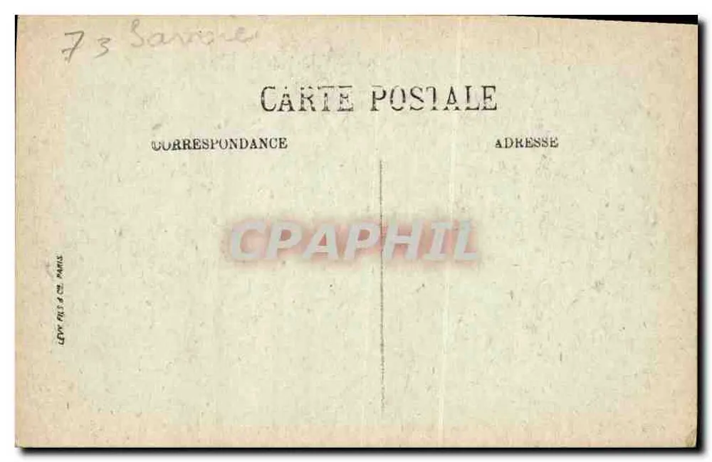 Aix-les-Bains — Gipfel des Mont Grenier und See Bourget — LL. - Rückseite