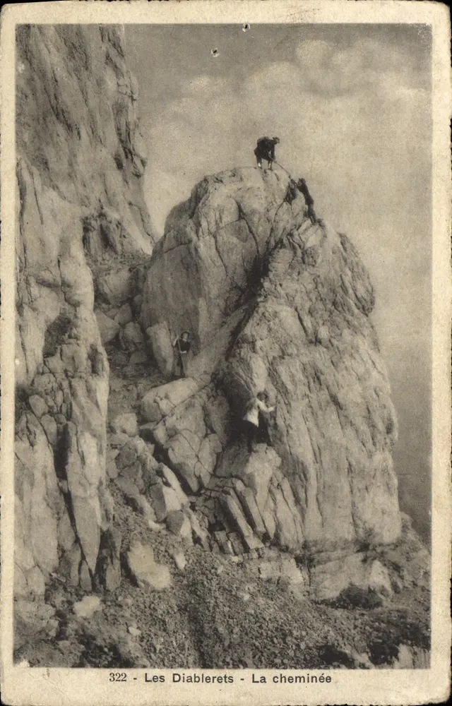 Les Diablerets - A chaminé — G. Docaux, n°322 - Frente