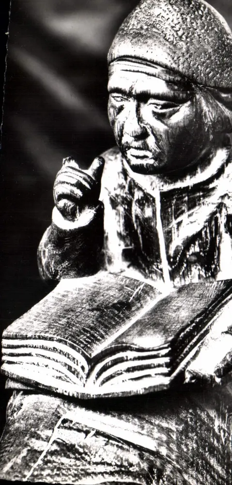Flavigny-s-Ozerain — Detail der Bänke (spätes 15. Jahrhundert) — Combière, Macón - Vorderseite