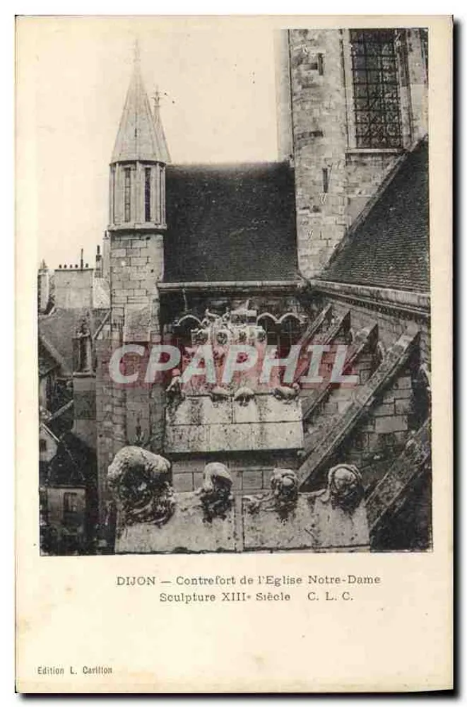 Dijon — Gegenbalken der Kirche Notre-Dame — Skulptur des 13. Jahrhunderts — Edition L. Carliton - Vorderseite
