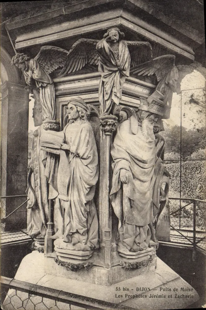 Dijon — Brunnen des Mose — Propheten Jeremias und Zacharias - Vorderseite