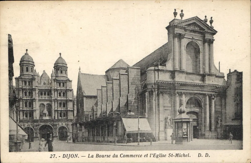 Dijon — Ansicht des Handelsplatzes und der Kirche St-Michel — D. D. - Vorderseite