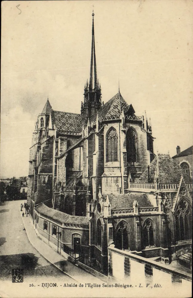 Dijon - Abside da Igreja de São Benigno — L. V., editor - Frente