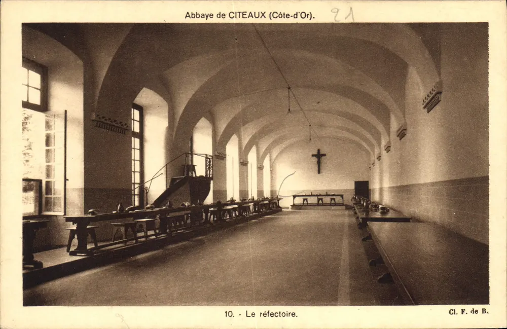 Abtei von CITEAUX (Côte-d'Or) — Der Refektorium — CL. F. de B. - Vorderseite