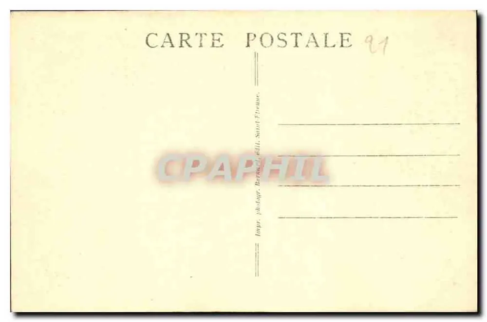 Abtei von CITEAUX (Côte-d'Or) — Der Refektorium — CL. F. de B. - Rückseite