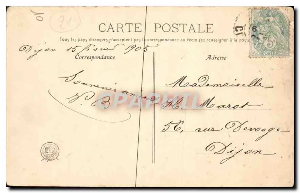 Cathédrale St-Bénigne — Grab von Herrn Rivet — unbekannter Verleger, n° 86 - Rückseite