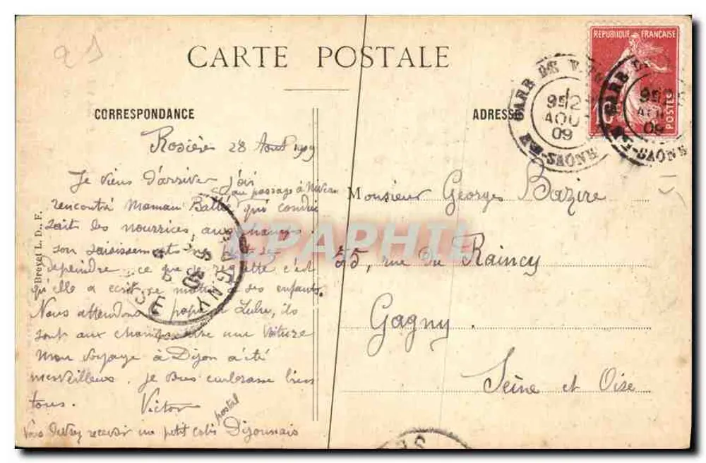 Dijon — Igreja de São Miguel — Edição das Novas Galerias, Dijon, n°29 - Verso