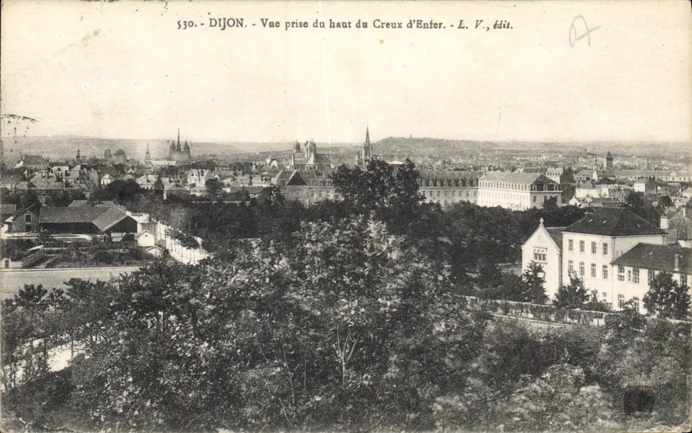 Dijon — Ansicht vom Gipfel des Creux d'Enfer — L. V., Verlag - Vorderseite