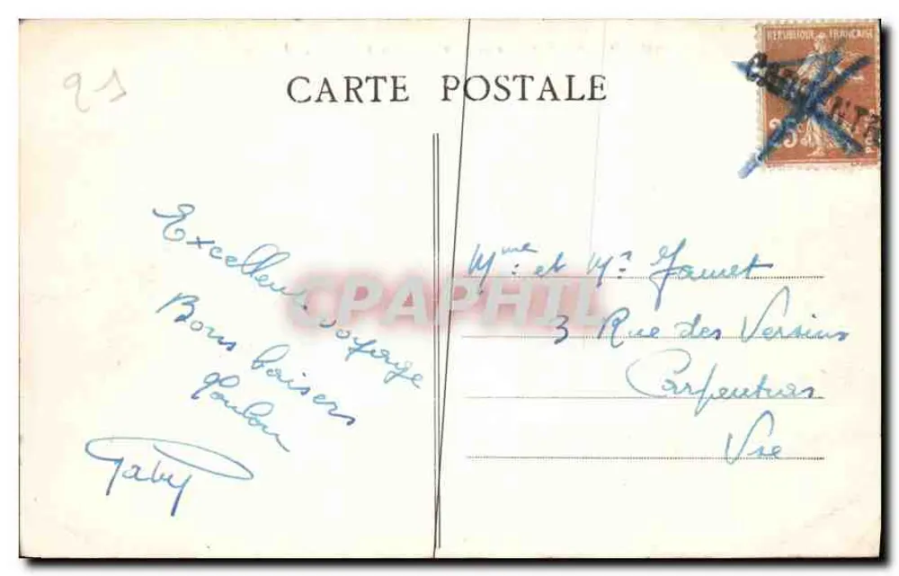 Dijon — Ansicht vom Gipfel des Creux d'Enfer — L. V., Verlag - Rückseite