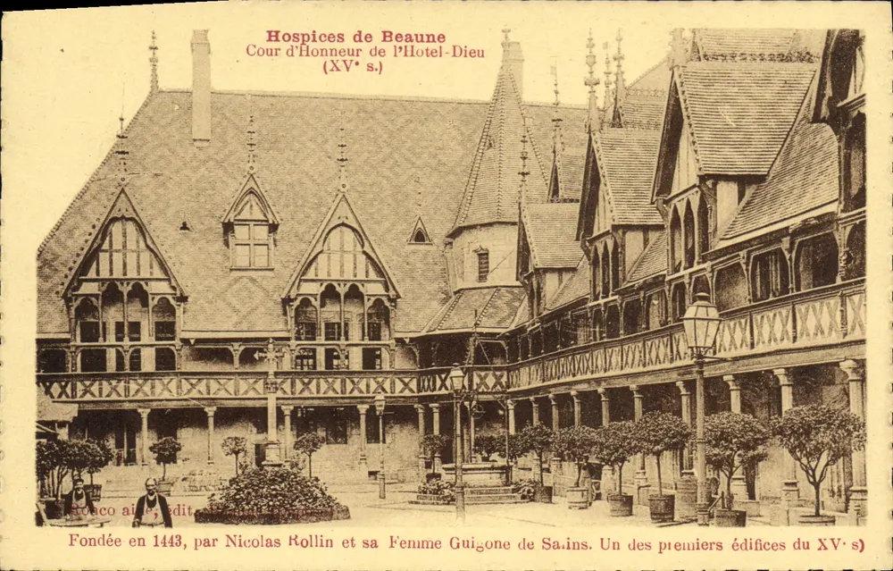 Hospices de Beaune — Cour d'Honneur des Hôtel-Dieu (15. Jahrhundert) — Verleger: Stocco - Vorderseite