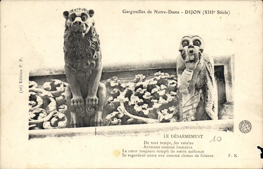 Gargouilles von Notre-Dame - DIJON (13. Jahrhundert) — Ausgabe P. P. n°16 - Vorderseite
