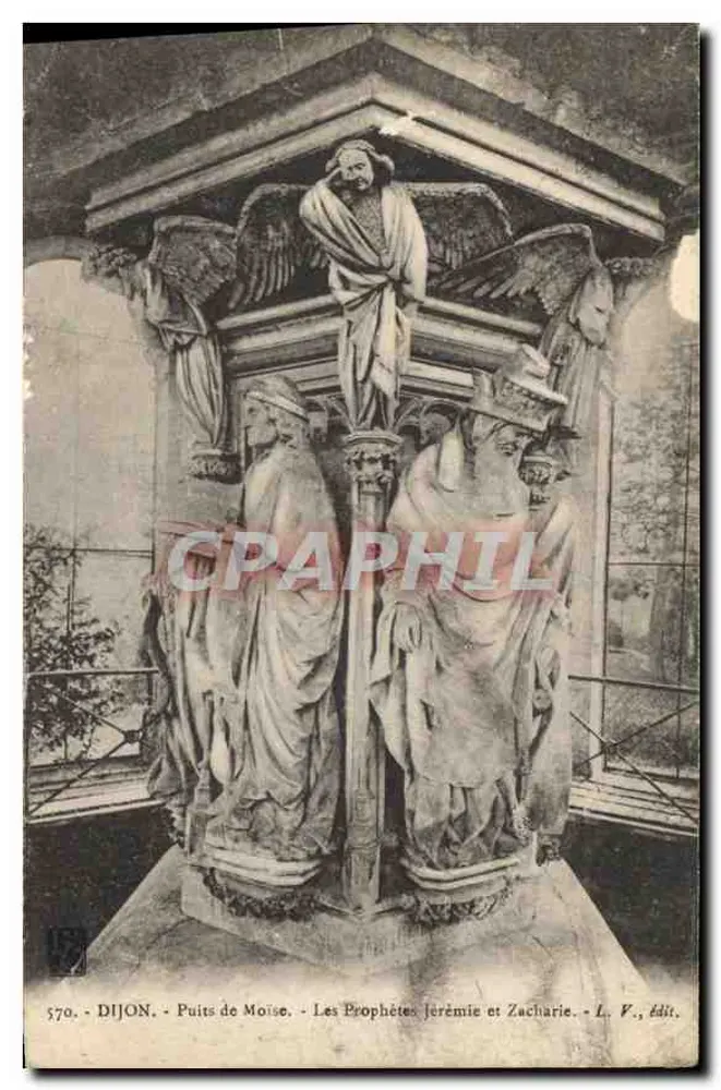 Dijon - Brunnen des Mose - Propheten Jeremia und Zacharias - L. V., Verlag - Vorderseite