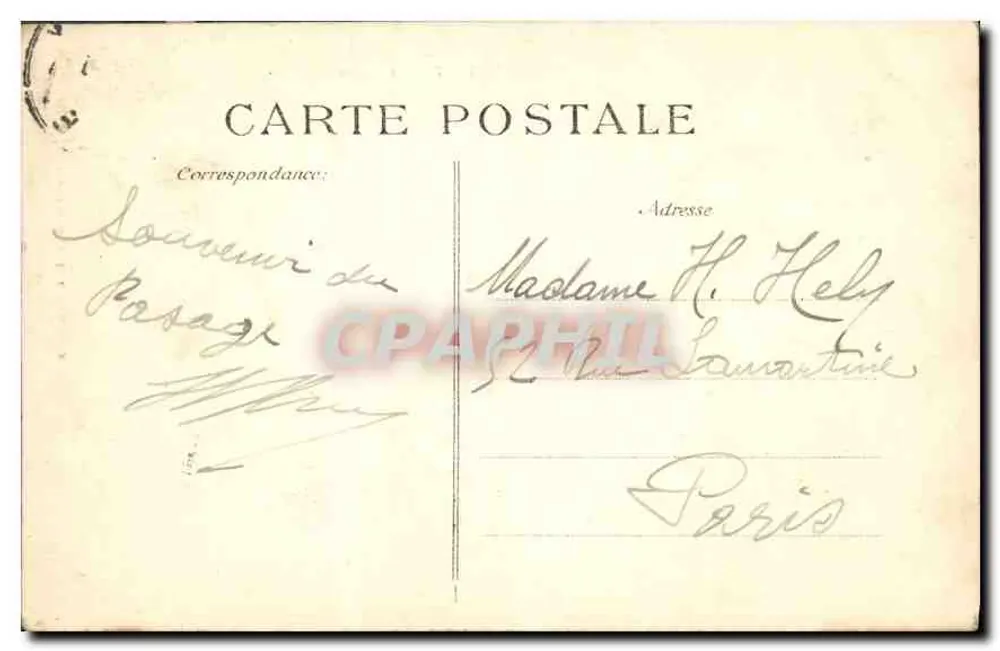 Chantilly — Castelo — Impressora Niard & Gany - Verso
