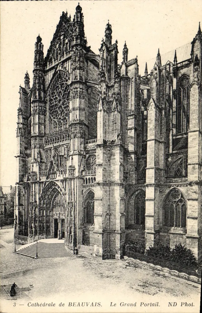 Kathedrale von Beauvais — Der Große Portal — ND Phot. - Vorderseite